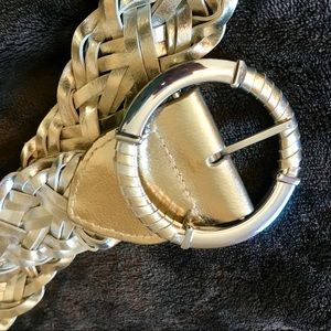 WHBM - NWOT - Gold / Silver Reversible Belt